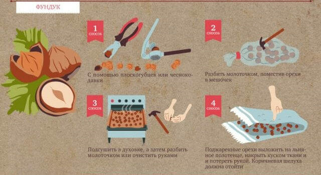 Как быстро и легко почистить орех фундук от скорлупы сомому